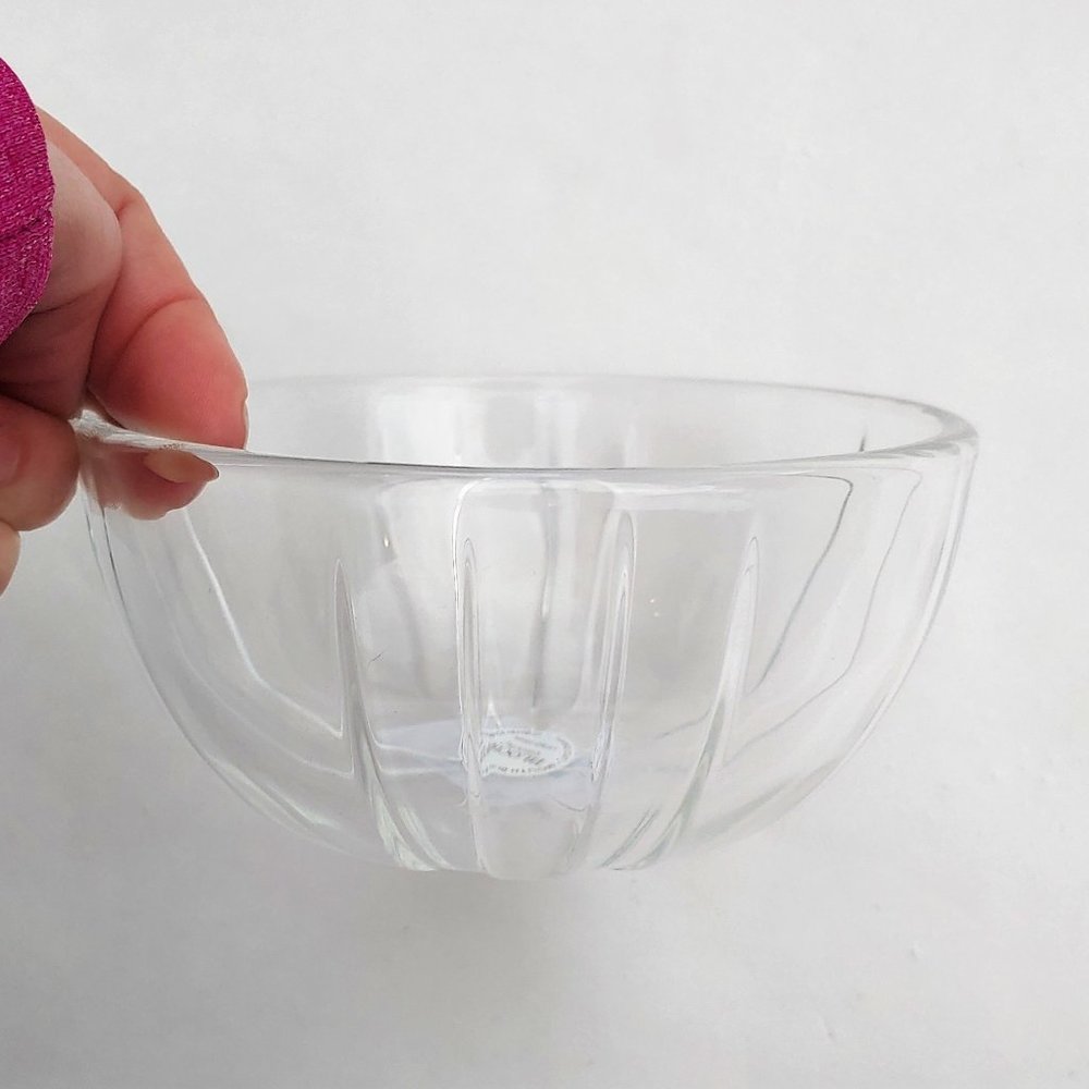 New Set of 4 BLOCK Crystal Pin Wheel 5" Bowls